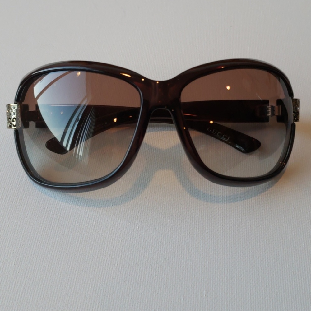Gucci Square frame womens sunglasses-brown tort.